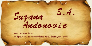 Suzana Andonović vizit kartica